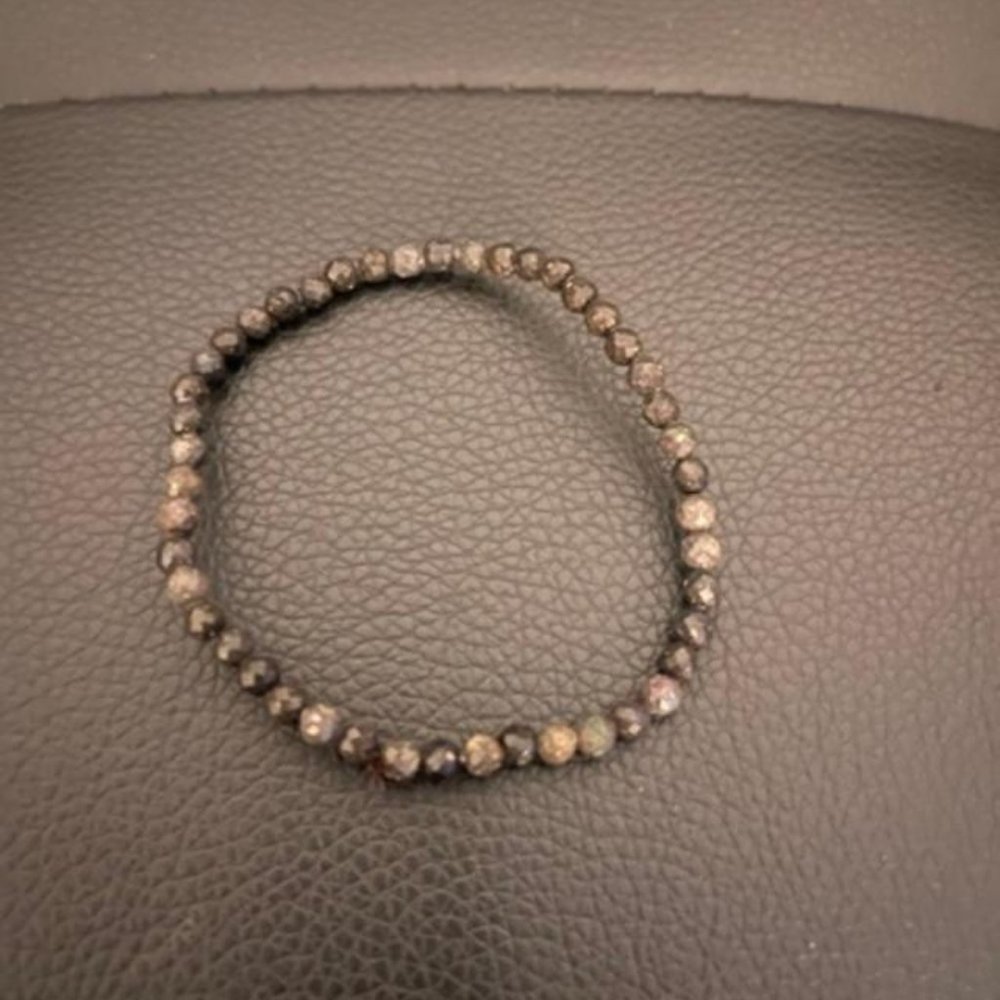 Black Opal Faceted Bracelet 4mm